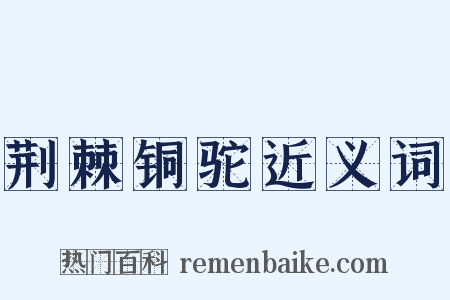 荆棘铜驼近义词是什么意思的图片